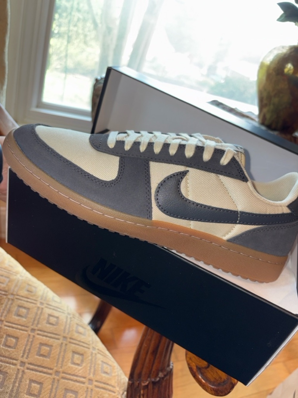 Nike Low-Top Sneakers in Cream, Gray & Gum